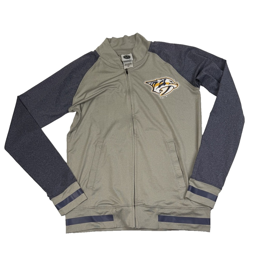 Nashville Predators Jacket Mens Small Full Zip NHL Hockey Stretch Polyester